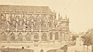 France old CDV Photo 1880 Caen Saint Pierre Church