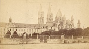 France old CDV Photo 1880 Caen Abbaye aux Hommes