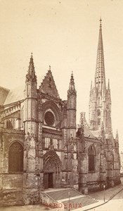 France old CDV Photo 1880 Bordeaux St Michel Church