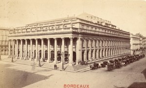 France old CDV Photo 1880 Bordeaux le Grand Theatre