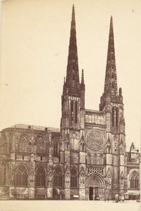 France old CDV Photo 1880 Bordeaux Saint André Church