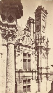 France old CDV Photo 1880 Chambord Castle Window