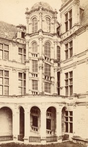 France old CDV Photo 1880 Chambord Francois I Stair