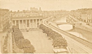 France old CDV Photo 1880 Nantes General View Harbour