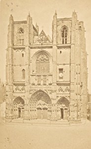 France old CDV Photo 1880 Nantes St Pierre Cathedral