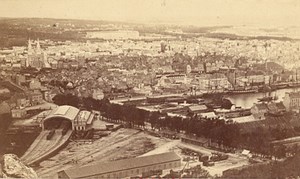 France old CDV Photo 1880 Cherbourg General view