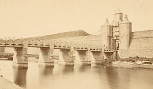France old CDV Photo 1880 Calais Citadelle Door