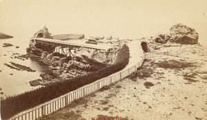France old CDV Photo 1880 Biarritz Rocher de la Vierge