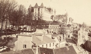 France old CDV Photo 1880 Pau Castle and Old City