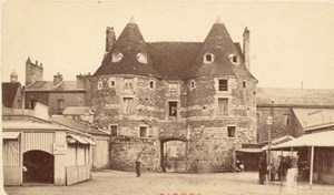 France old CDV Photo 1880 Dieppe Old Towers Tea Shop