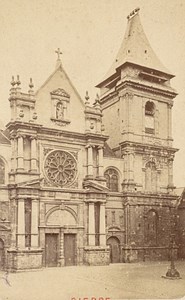France old CDV Photo 1880 Dieppe Saint Remy Church