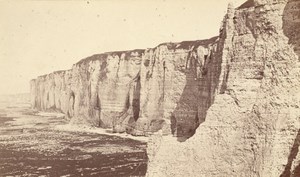France old CDV Photo 1880 Etretat Benouville Cliff