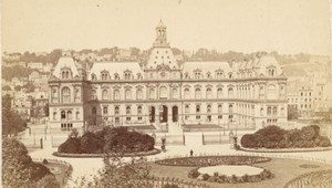 France old CDV Photo 1880 Le Havre City Hall Garden