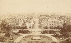 France old CDV Photo 1880 Le Havre City Hall Garden