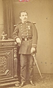 Paris Military Uniform France War Old CDV Photo 1870