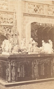 Brou Church Interior Bourg en Bresse Ain France Old Muzet Joguet CDV Photo 1864