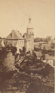 Bourbon l'Archambault Tower Fortress Old CDV Photo 1865