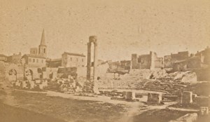 Roman Ruins Panorama Arles Old CDV Photo 1875