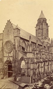 Caen St Etienne Church Calvados France CDV Photo 1875