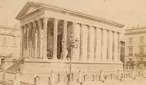 Nimes Maison Carree Gard France Old CDV Photo 1875