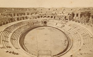 Nimes Amphitheater Gard France Old CDV Photo 1875