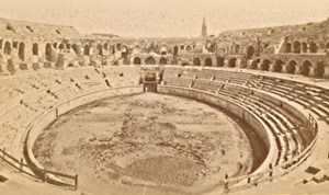 Nimes Amphitheater Gard France Old CDV Photo 1875