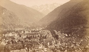 Luchon Panorama Haute Garonne France Old CDV Photo 1880