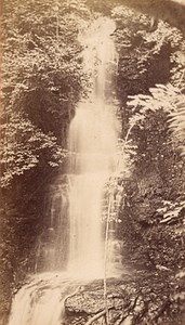 Luchon Waterfall Haute Garonne France Old CDV Photo 1880