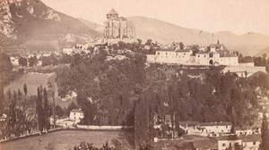 Saint Bertrand de Comminges Panorama Old CDV Photo 1880