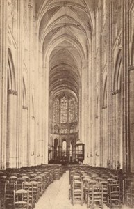 Tours Cathedral Saint Gatien France Old CDV Photo 1870