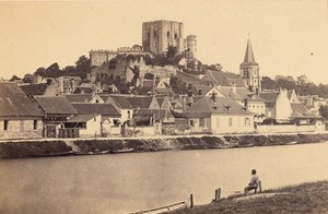Montrichard Loir et Cher Castle France Old CDV Photo 1870