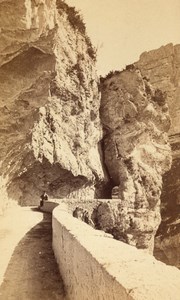 Pont en Royans Goulets Pass Isere Old CDV Photo 1865