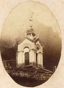 La Salette Cemetery Chapel Isere Old CDV Photo 1870