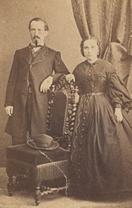Oran Man & Woman Algeria Old CDV Photo 1870