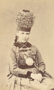 Germany ? Woman Traditional Fashion CDV Photo 1875