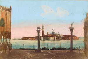 Italy Venezia San Marco Old CDV Photo Hand Colored 1875