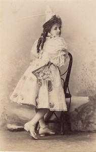 Child Costume Girl Scene de Genre France Old Delaporte Photo 1900