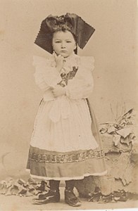 Child Costume Girl Scene de Genre France Old Delaporte Photo 1900