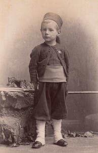 Boy Zouave Costume Scene de Genre France Old Delaporte Photo 1900