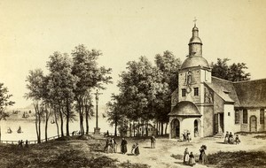 France Drawing Honfleur Chuch Notre Dame de la Grace CDV Photo Chevallier 1865