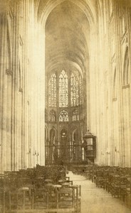 France Tours Cathedral Interior old CDV Photo 1870