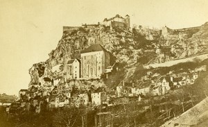 France Rocamadour Panorama old CDV Photo 1870