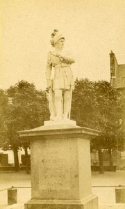 France Dinan Statue of Du Guesclin old CDV Photo Ordinaire 1870