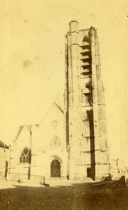 France Aisne Château Thierry St Crepin Church old CDV Photo Rep 1870