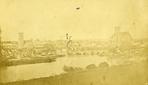 France Auxerre Panorama old CDV Photo Colombier 1870