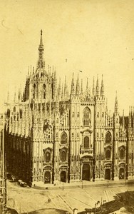 Italy Milano cathedral old CDV Photo 1870