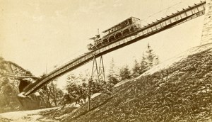 Switzerland Vitznau Rigi Bahn Railway old CDV Photo 1870