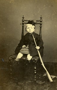 France Poitiers Children Toy Second Empire Fashion old CDV Photo Motte 1860's