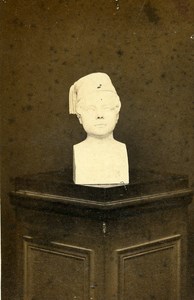 France Grenoble Bust Sculpture Second Empire old CDV Photo Brunel 1860's