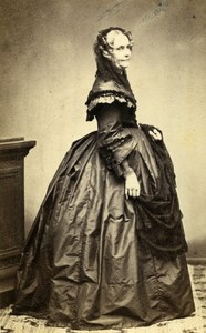 France Paris Miss Jacquard Second Empire Fashion old CDV Photo Raunheim 1860's
